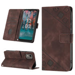 Custodia per telefono in pelle goffrata effetto pelle, For Nokia C12, For Nokia C02, For Nokia C22, For Nokia C32