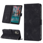 Custodia per telefono in pelle goffrata effetto pelle, For Nokia C12, For Nokia C02, For Nokia C22, For Nokia C32
