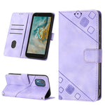 Custodia per telefono in pelle goffrata effetto pelle, For Nokia C12, For Nokia C02, For Nokia C22, For Nokia C32
