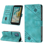 Custodia per telefono in pelle goffrata effetto pelle, For Nokia C12, For Nokia C02, For Nokia C22, For Nokia C32