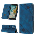 Custodia per telefono in pelle goffrata effetto pelle, For Nokia C12, For Nokia C02, For Nokia C22, For Nokia C32