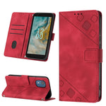 Custodia per telefono in pelle goffrata effetto pelle, For Nokia C12, For Nokia C02, For Nokia C22, For Nokia C32