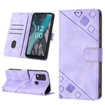 Custodia per telefono in pelle goffrata effetto pelle, For Nokia C12, For Nokia C02, For Nokia C22, For Nokia C32