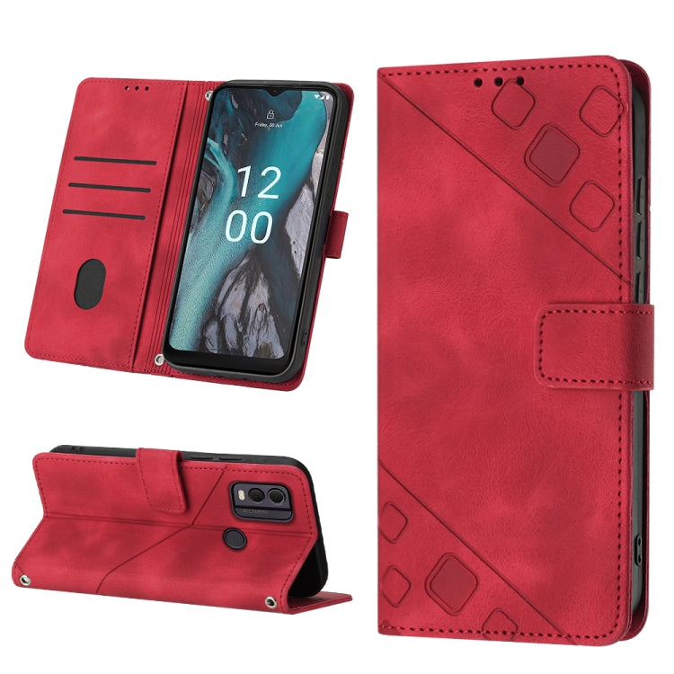 Custodia per telefono in pelle goffrata effetto pelle, For Nokia C12, For Nokia C02, For Nokia C22, For Nokia C32
