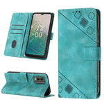 Custodia per telefono in pelle goffrata effetto pelle, For Nokia C12, For Nokia C02, For Nokia C22, For Nokia C32