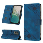 Custodia per telefono in pelle goffrata effetto pelle, For Nokia C12, For Nokia C02, For Nokia C22, For Nokia C32