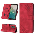 Custodia per telefono in pelle goffrata effetto pelle, For Nokia C12, For Nokia C02, For Nokia C22, For Nokia C32