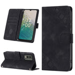 Custodia per telefono in pelle goffrata effetto pelle, For Nokia C12, For Nokia C02, For Nokia C22, For Nokia C32