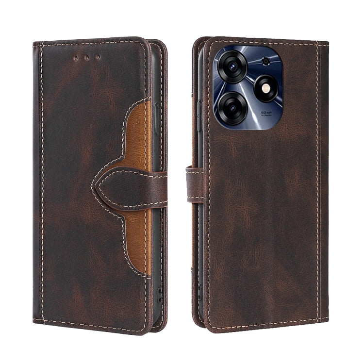 Custodia per telefono in pelle con fibbia magnetica Skin Feel, For Tecno Spark 10 Pro