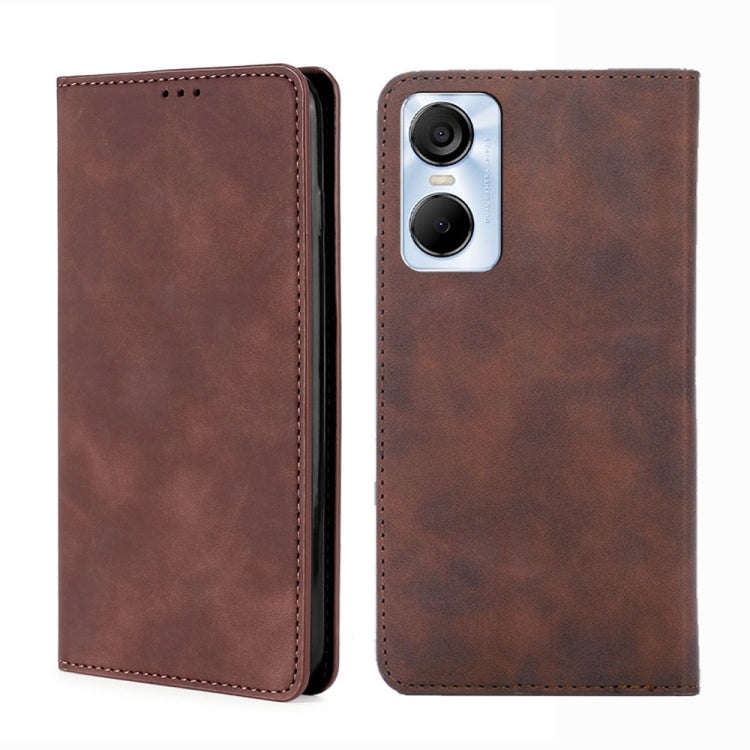 Custodia per telefono in pelle con vibrazione orizzontale magnetica Skin Feel, For Tecno Pop 6 Pro, For Tecno Pova 4, For Tecno Pova 4 Pro, For Huawei P60 / P60 Pro