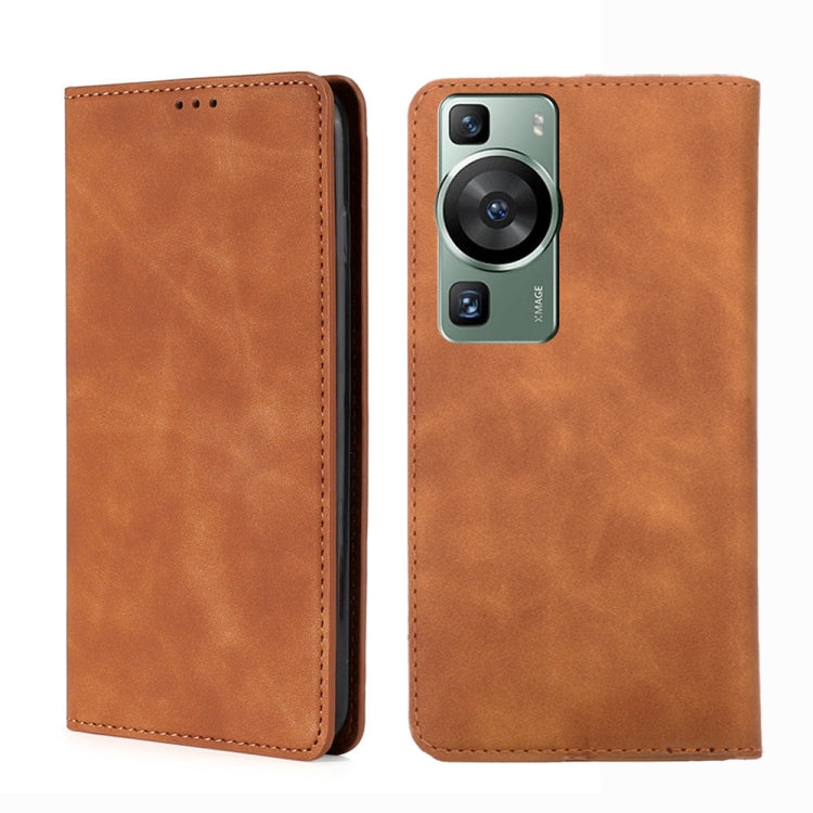 Custodia per telefono in pelle con vibrazione orizzontale magnetica Skin Feel, For Tecno Pop 6 Pro, For Tecno Pova 4, For Tecno Pova 4 Pro, For Huawei P60 / P60 Pro