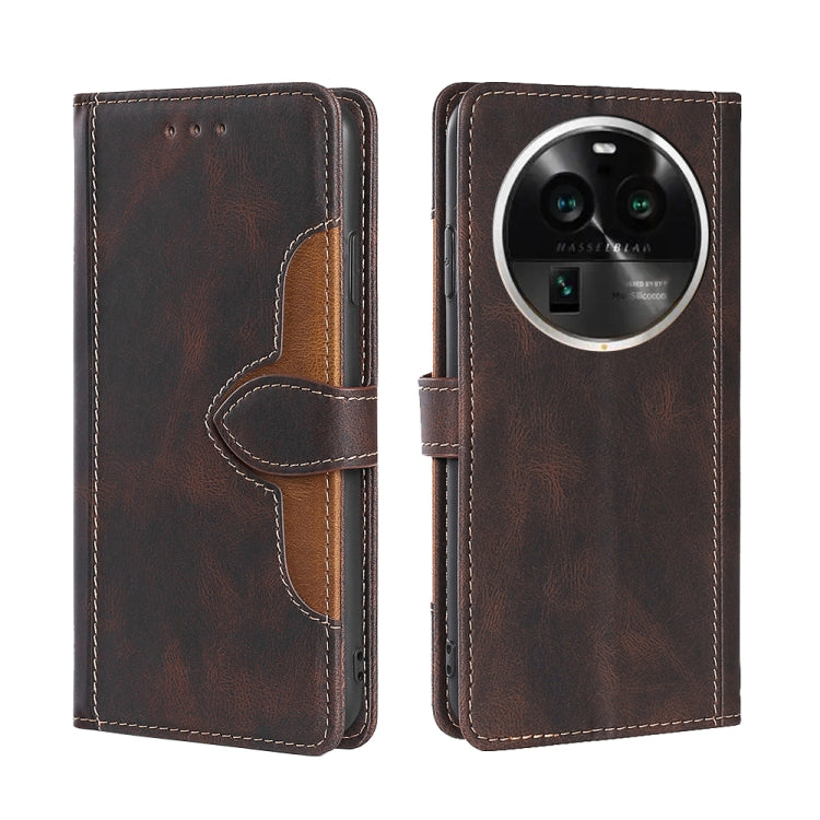 Custodia per telefono in pelle con fibbia magnetica Skin Feel, For Huawei P60 / P60 Pro, For Huawei Enjoy 60, For OPPO Find X6 5G, For OPPO Find X6 Pro 5G, For Realme C55 4G, For Realme GT Neo 5 / GT3