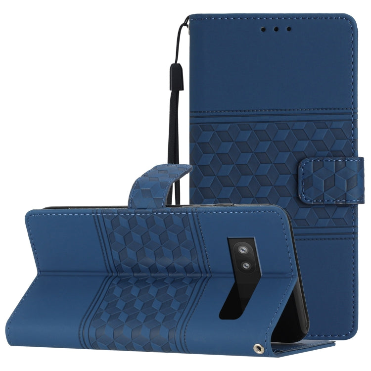 Custodia per telefono in pelle con effetto pelle goffrata a diamante con cordino, For Google Pixel 7a, For Google Pixel 6, For Google Pixel 6 Pro, For Google Pixel 6a