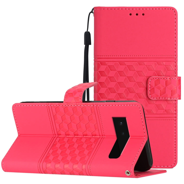 Custodia per telefono in pelle con effetto pelle goffrata a diamante con cordino, For Google Pixel 7a, For Google Pixel 6, For Google Pixel 6 Pro, For Google Pixel 6a