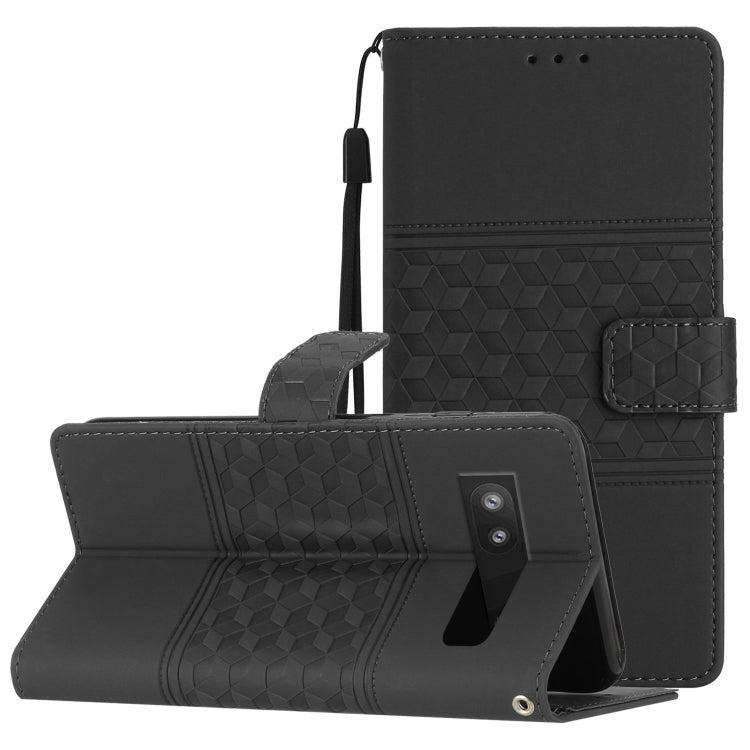 Custodia per telefono in pelle con effetto pelle goffrata a diamante con cordino, For Google Pixel 7a, For Google Pixel 6, For Google Pixel 6 Pro, For Google Pixel 6a