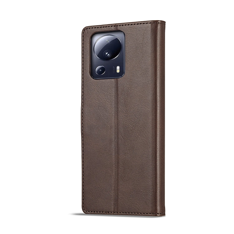 LC.IMEEKE Custodia in pelle a vibrazione orizzontale con struttura in vitello, For Xiaomi 13 Lite