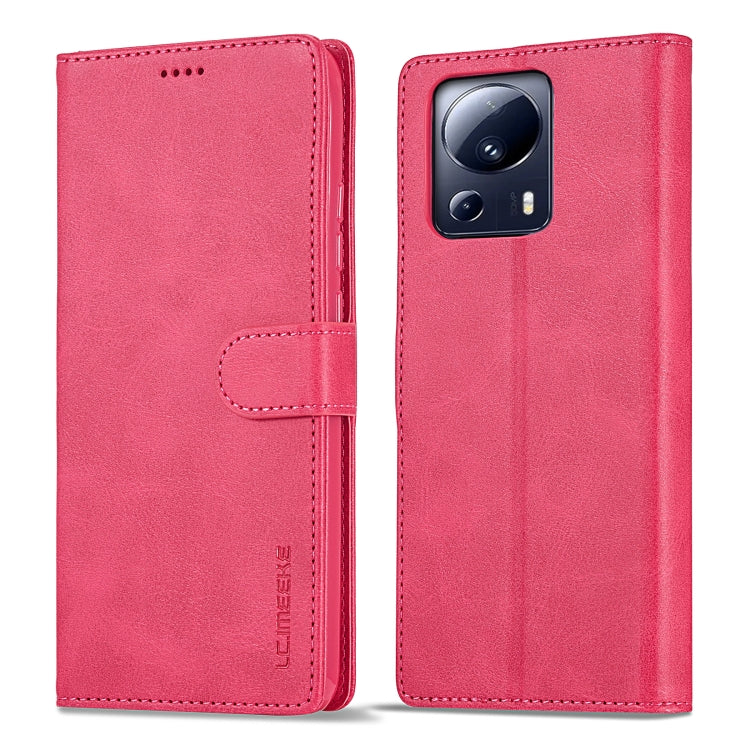 LC.IMEEKE Custodia in pelle a vibrazione orizzontale con struttura in vitello, For Xiaomi 13 Lite
