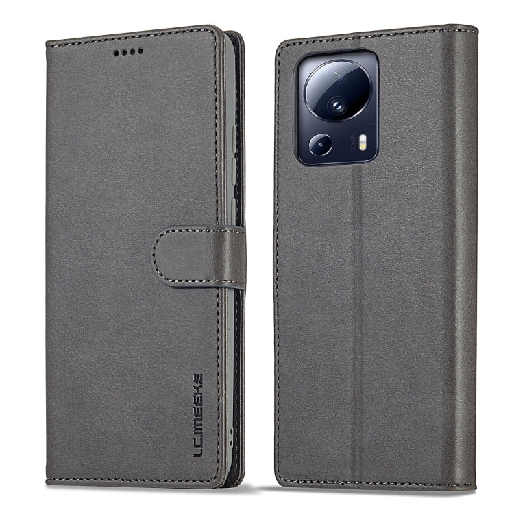 LC.IMEEKE Custodia in pelle a vibrazione orizzontale con struttura in vitello, For Xiaomi 13 Lite