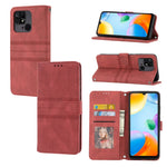 Custodia portafoglio in pelle effetto righe per Redmi Note 12 Pro