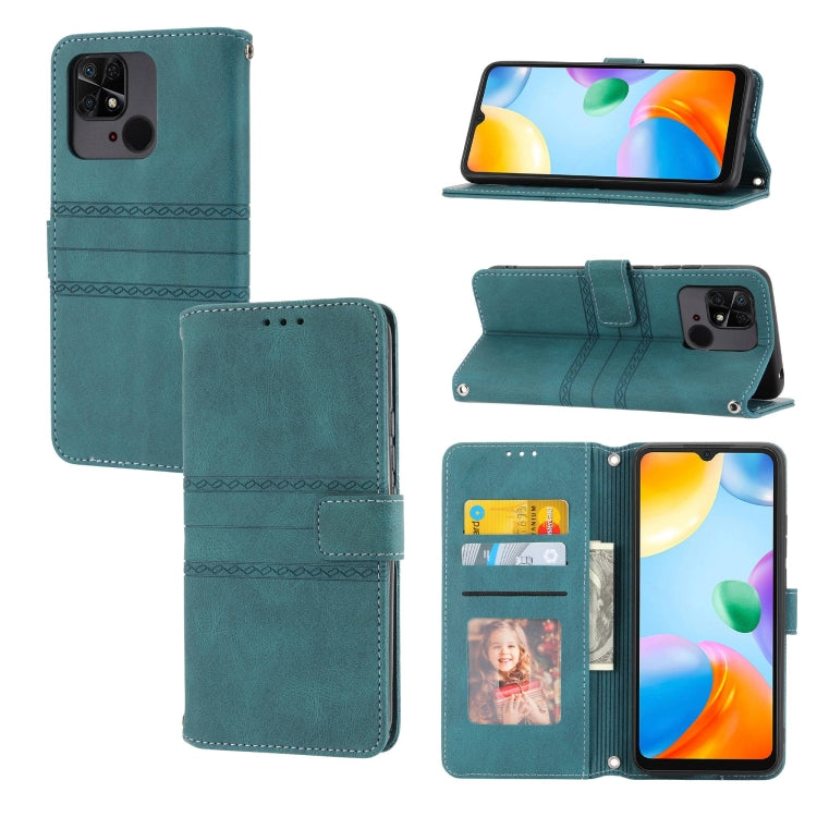 Custodia portafoglio in pelle effetto righe per Redmi Note 12 Pro