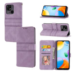 Custodia portafoglio in pelle effetto righe per Redmi Note 12 Pro