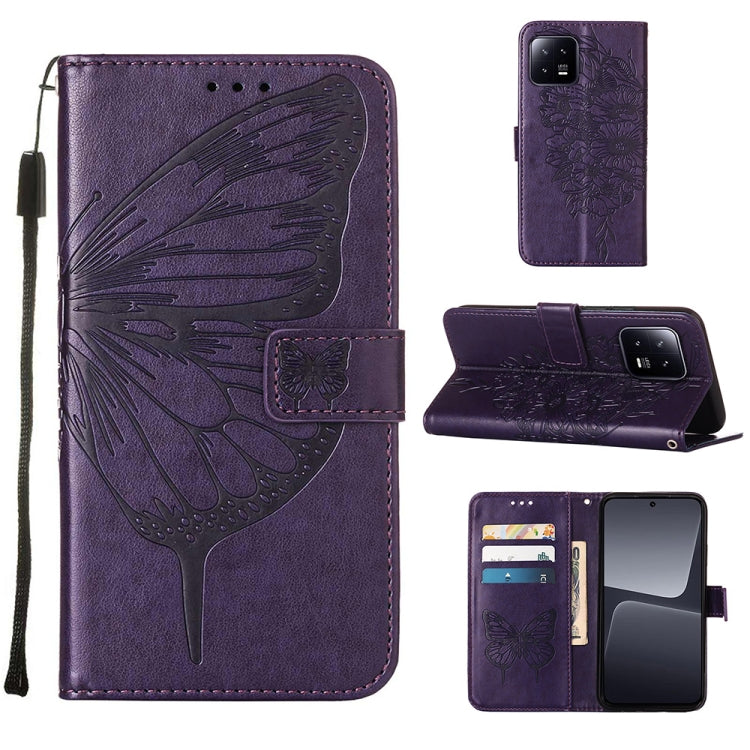 Custodia per telefono in pelle con farfalla goffrata, For Xiaomi Redmi Note 12 Pro+ 5G / Note 12 Explorer, For Xiaomi Redmi Note 12 Pro+ 5G, For Xiaomi 13, For Xiaomi 13 Lite 5G