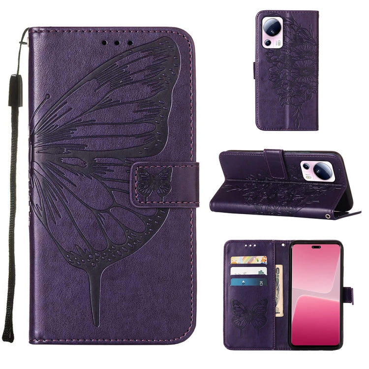 Custodia per telefono in pelle con farfalla goffrata, For Xiaomi Redmi Note 12 Pro+ 5G / Note 12 Explorer, For Xiaomi Redmi Note 12 Pro+ 5G, For Xiaomi 13, For Xiaomi 13 Lite 5G