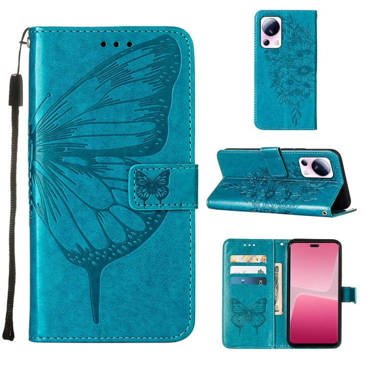 Custodia per telefono in pelle con farfalla goffrata, For Xiaomi Redmi Note 12 Pro+ 5G / Note 12 Explorer, For Xiaomi Redmi Note 12 Pro+ 5G, For Xiaomi 13, For Xiaomi 13 Lite 5G