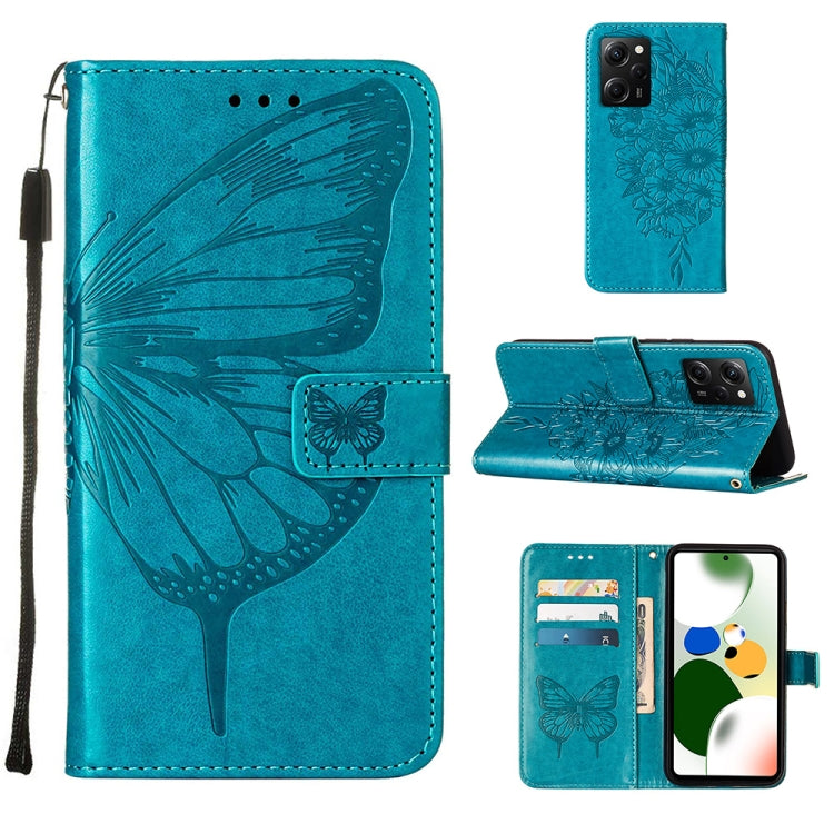 Custodia per telefono in pelle con farfalla goffrata, For Xiaomi 13 Pro, For Xiaomi Poco X5 Pro 5G / Redmi Note 12 Pro Speed