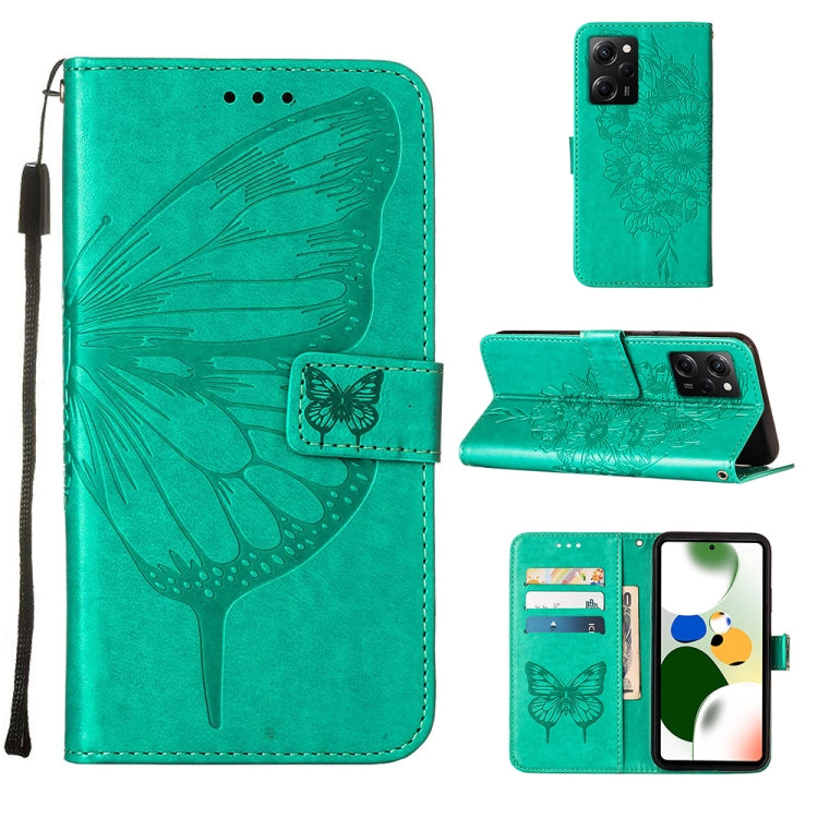 Custodia per telefono in pelle con farfalla goffrata, For Xiaomi 13 Pro, For Xiaomi Poco X5 Pro 5G / Redmi Note 12 Pro Speed