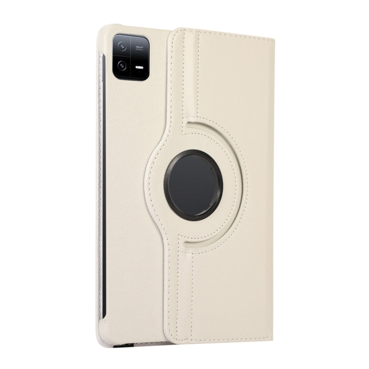 Custodia per tablet in pelle con texture Litchi con rotazione a 360 gradi, For Xiaomi Pad 6 / Pad 6 Pro