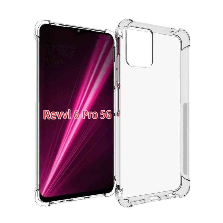 Custodia per telefono in TPU ispessimento antiscivolo antiurto, For T-Mobile Revvl 6 5G, For T-Mobile Revvl 6 Pro 5G