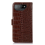 Custodia per telefono in pelle di vacchetta di coccodrillo, For Asus ROG Phone 7