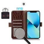 Custodia per telefono in pelle di vacchetta di coccodrillo, For Asus ROG Phone 7