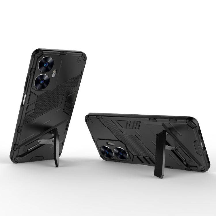 Punk Armor 2 in 1 PC + custodia per telefono antiurto in TPU con supporto invisibile, For Huawei P60 Art, For Realme C55