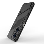 Punk Armor 2 in 1 PC + custodia per telefono antiurto in TPU con supporto invisibile, For Huawei P60 Art, For Realme C55