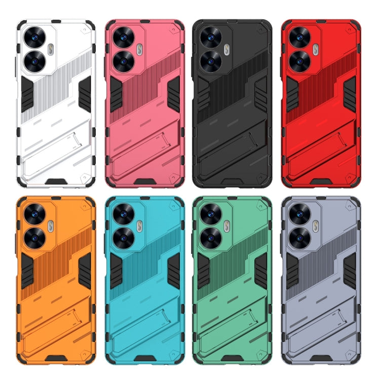 Punk Armor 2 in 1 PC + custodia per telefono antiurto in TPU con supporto invisibile, For Huawei P60 Art, For Realme C55