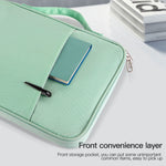 Borsa in pelle con trama per laptop 9.7-11 pollici