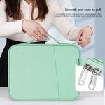 Borsa in pelle con trama per laptop 9.7-11 pollici