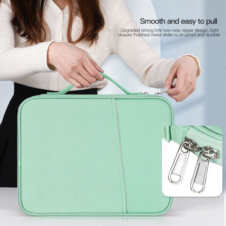 Borsa in pelle con trama per laptop 9.7-11 pollici