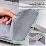 Borsa in pelle con trama per laptop 9.7-11 pollici