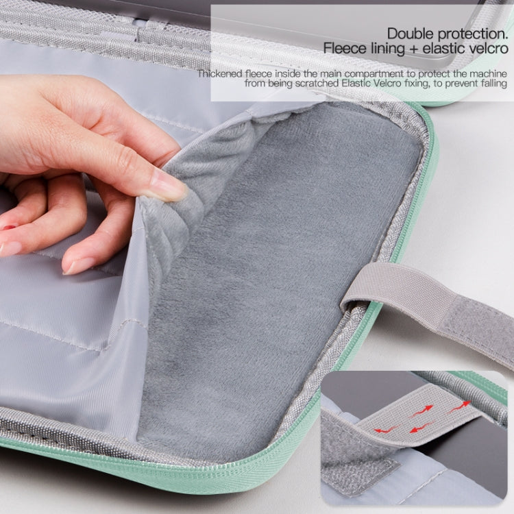 Borsa in pelle con trama per laptop 9.7-11 pollici