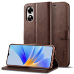LC.IMEEKE Custodia in pelle a vibrazione orizzontale con struttura in vitello, For OPPO A78 5G Global