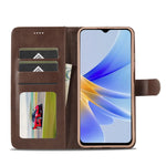 LC.IMEEKE Custodia in pelle a vibrazione orizzontale con struttura in vitello, For OPPO A78 5G Global