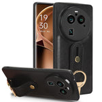 Custodia per telefono posteriore in pelle con cinturino, For OPPO Find X6 Pro 5G, For Realme C55