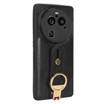 Custodia per telefono posteriore in pelle con cinturino, For OPPO Find X6 Pro 5G, For Realme C55