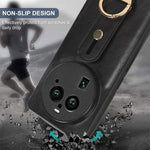 Custodia per telefono posteriore in pelle con cinturino, For OPPO Find X6 Pro 5G, For Realme C55