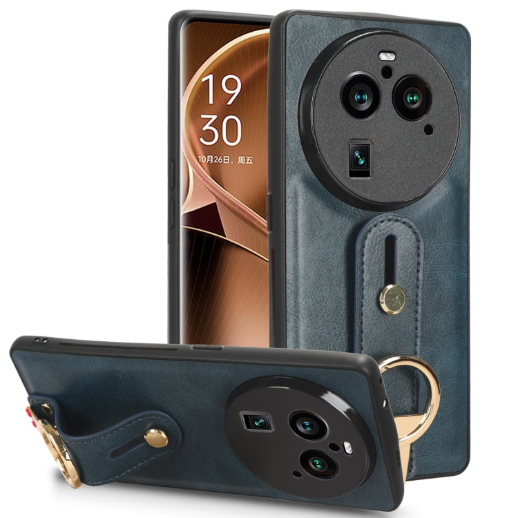 Custodia per telefono posteriore in pelle con cinturino, For OPPO Find X6 Pro 5G, For Realme C55
