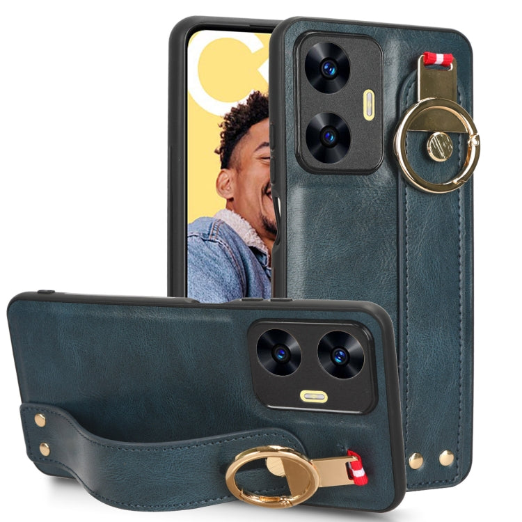 Custodia per telefono posteriore in pelle con cinturino, For OPPO Find X6 Pro 5G, For Realme C55