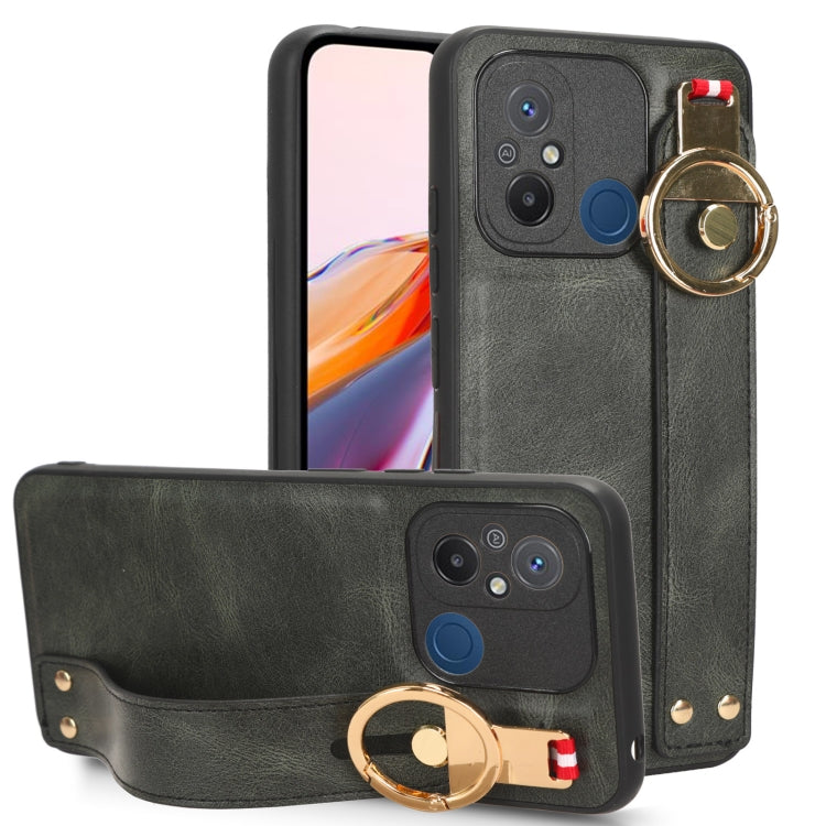 Custodia per telefono posteriore in pelle con cinturino, For Redmi Note 12 Pro 5G Global, For Xiaomi Poco X5 Pro 5G, For Xiaomi Redmi 12C / Poco C55, For Xiaomi Redmi K60 / K60 Pro